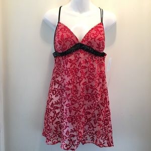 Cabernet Lingerie Nightie Chemise Slip Thong Set